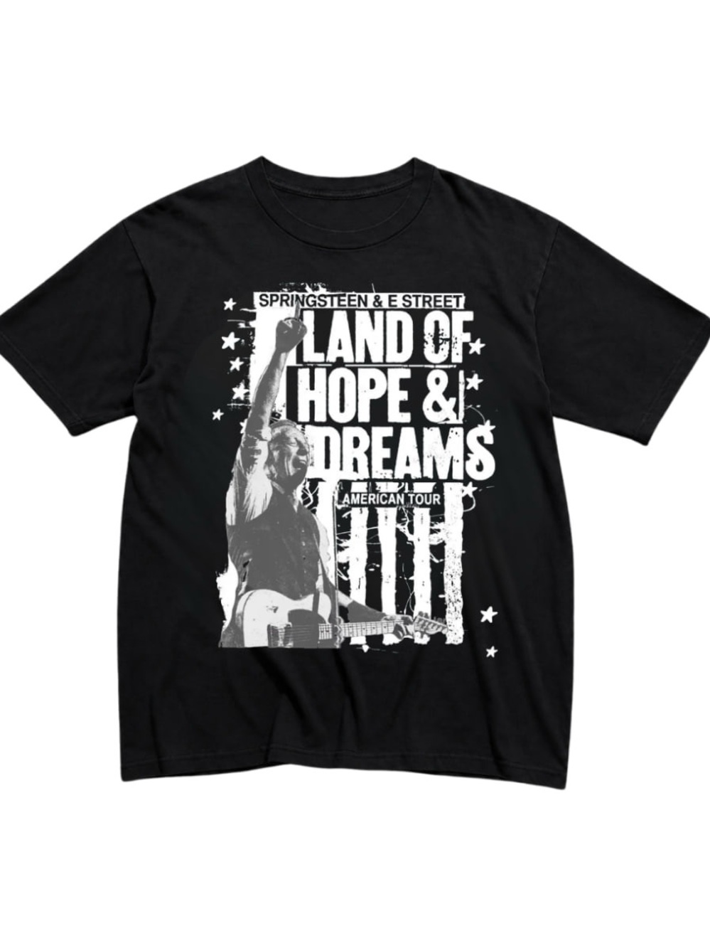 Black Graphic 'Land of Hope & Dreams' Tee